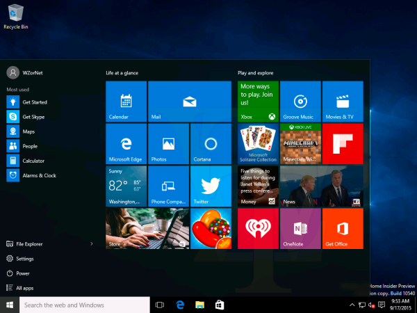 Windows 10 Build 10540大量截图曝光
