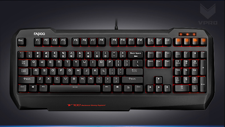 雷柏v700游戏机械键盘